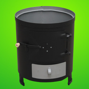Soba pentru boiler (focar nesamotat) culoare neagra